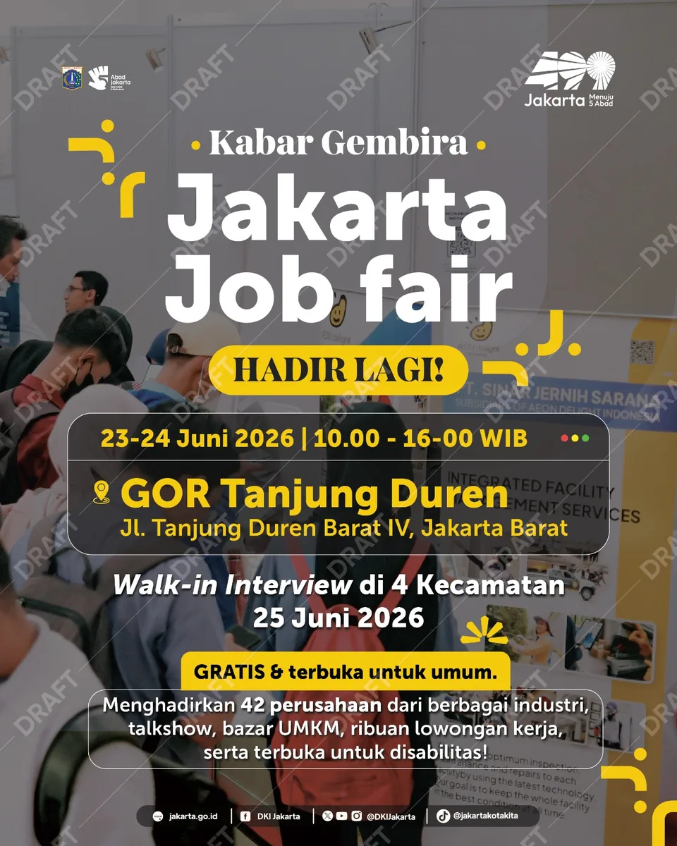 Job Fair Kabupaten Tapanuli Utara 2026 (Suku Dinas TKTE Wilayah Kabupaten Tapanuli Utara Barat) : 23-24 Juni 2026