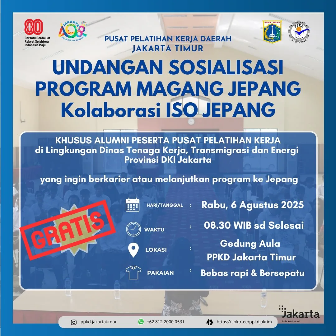 UNDANGAN SOSIALISASI PROGRAM MAGANG JEPANG – PPKD KABUPATEN TAPANULI UTARA